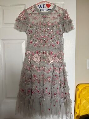 Needle and Thread Embroidered Tulle Dress